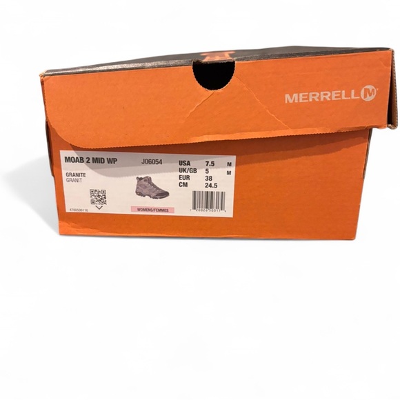 Moab 2 Mid Waterproof Hiking Boots Women's Size  7.5 Granite - Picture 2 of 11